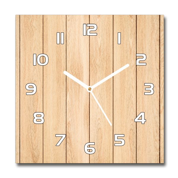 Reloj cuadrado Fondo de madera