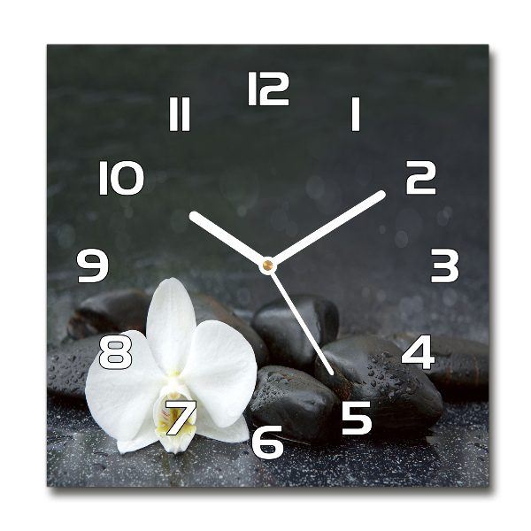 Reloj cuadrado Orquídea