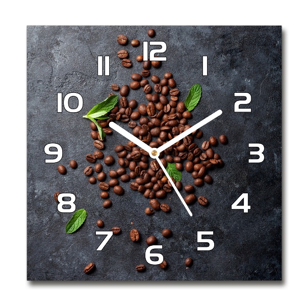 Reloj cuadrado Granos de café