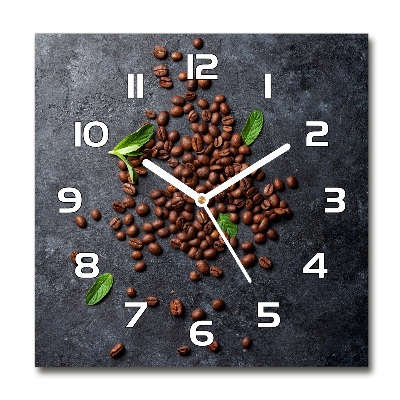 Reloj cuadrado Granos de café