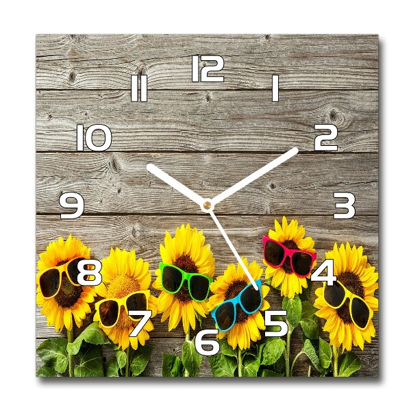 Reloj cuadrado Girasoles