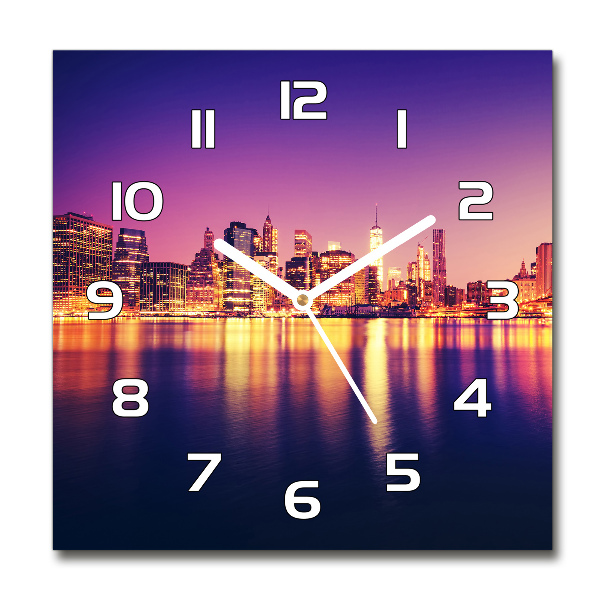 Reloj de pared cuadrado Manhattan Nueva York