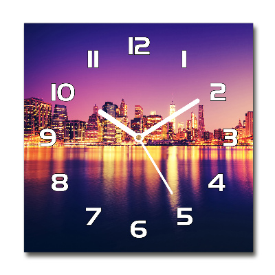 Reloj de pared cuadrado Manhattan Nueva York