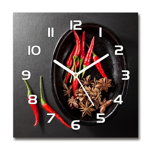 Reloj cuadrado chiles