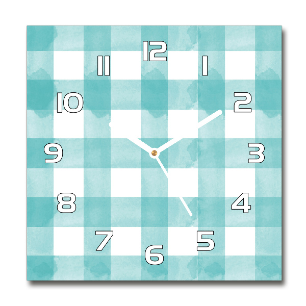Reloj cuadrado cuadros azules