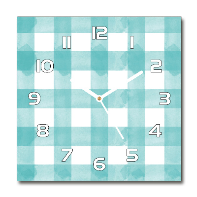 Reloj cuadrado cuadros azules