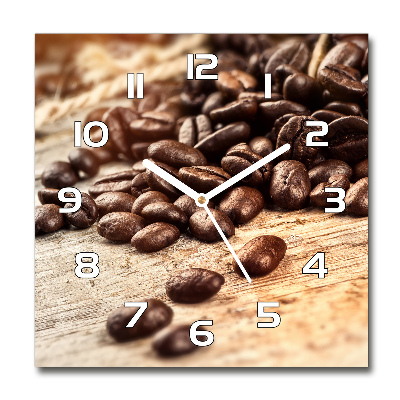 Reloj cuadrado Granos de café