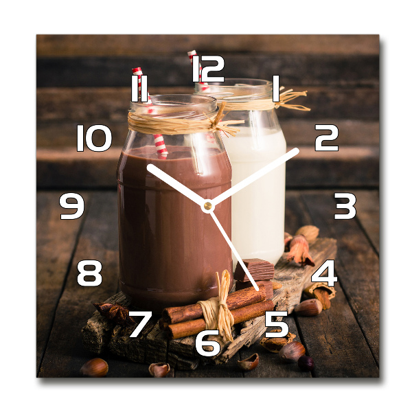 Reloj cuadrado Cócteles en frascos