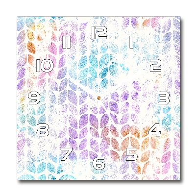 Reloj cuadrado Hojas coloridas