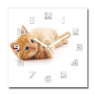 Reloj cuadrado Gato pelirrojo
