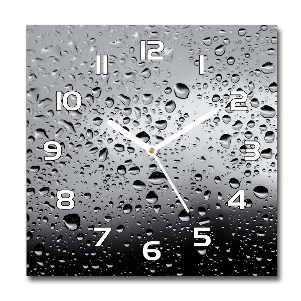 Reloj cuadrado Gotas de agua