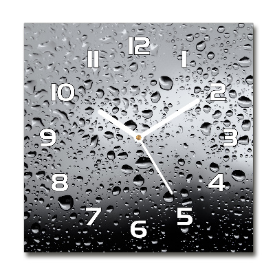 Reloj cuadrado Gotas de agua