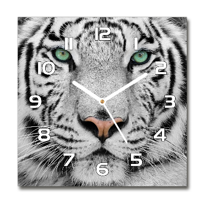 Reloj de pared cuadrado Tigre blanco