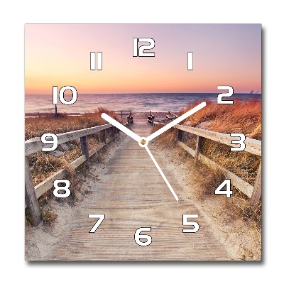 Reloj cuadrado Camino a la playa