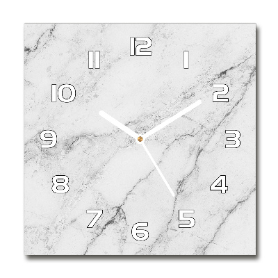 Reloj de pared cuadrado Mármol