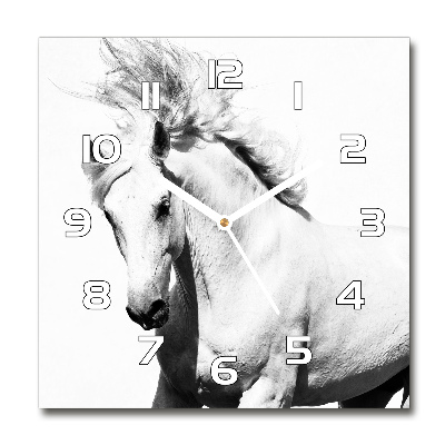 Reloj de pared cuadrado Caballo blanco
