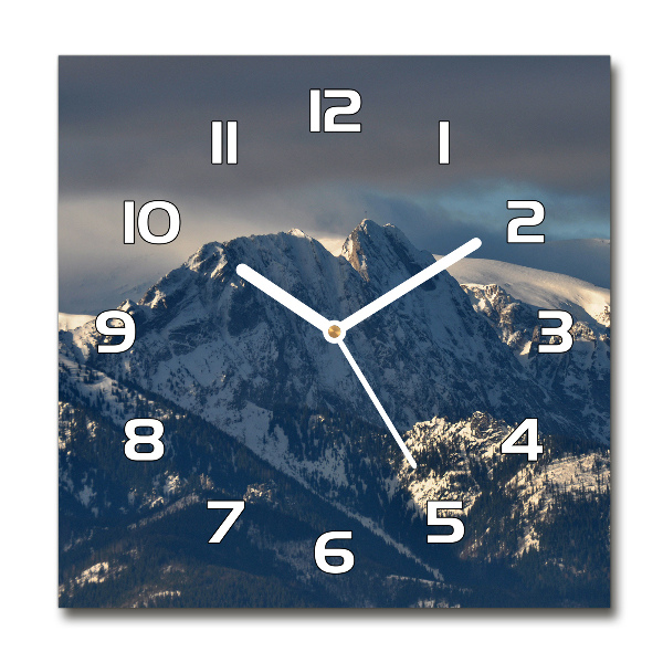 Reloj de pared cuadrado Giewont en invierno