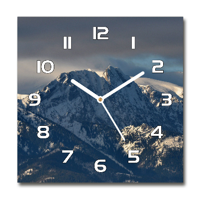 Reloj de pared cuadrado Giewont en invierno