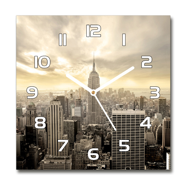 Reloj de pared cuadrado Manhattan Nueva York