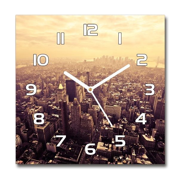 Reloj de pared cuadrado Manhattan Nueva York