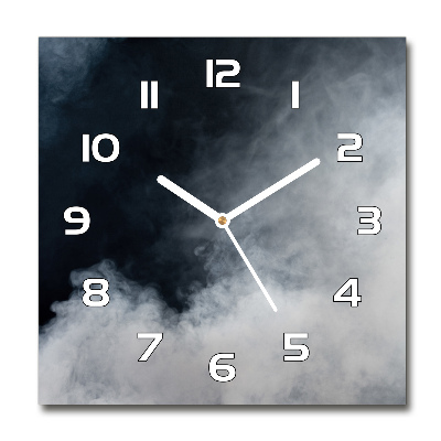 Reloj de pared cuadrado Humo blanco