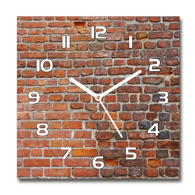 Reloj cuadrado pared de ladrillos