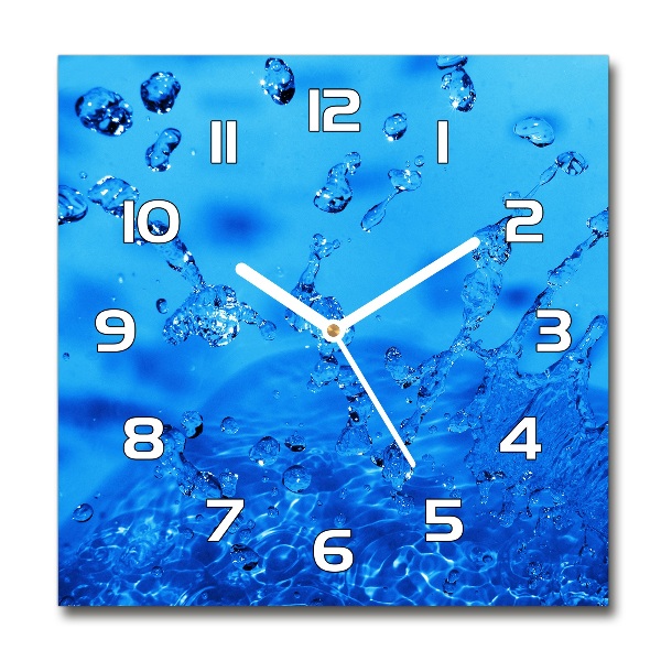 Reloj de pared cuadrado Gotas de agua