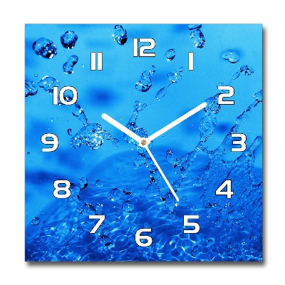Reloj de pared cuadrado Gotas de agua