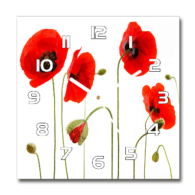 Reloj cuadrado Amapolas