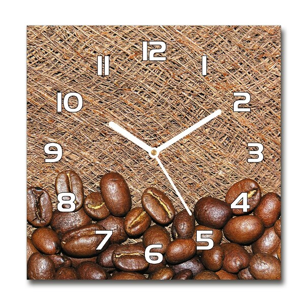 Reloj de pared cuadrado Granos de café