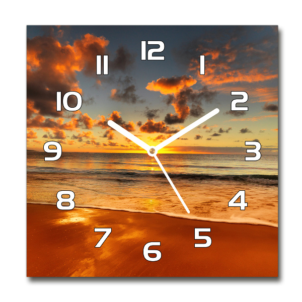 Reloj de pared cuadrado Playa australiana