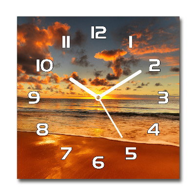 Reloj de pared cuadrado Playa australiana