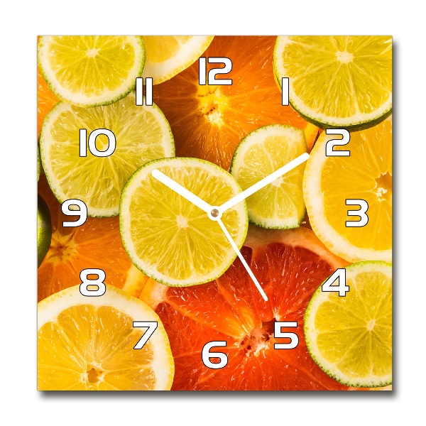 Reloj cuadrado Frutas cítricas