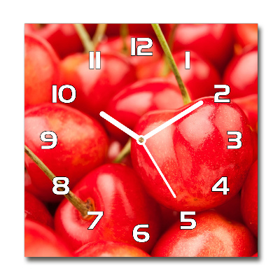 Reloj de pared cuadrado Cereza
