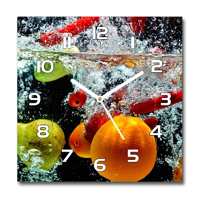 Reloj cuadrado Frutas bajo el agua