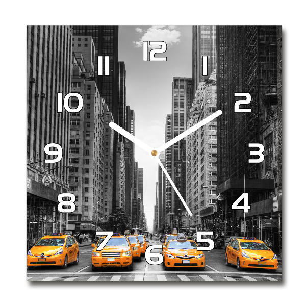 Reloj de pared cuadrado Taxis de Nueva York