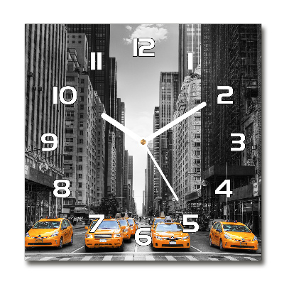 Reloj de pared cuadrado Taxis de Nueva York