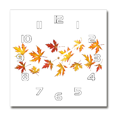Reloj de pared cuadrado Hojas de otoño