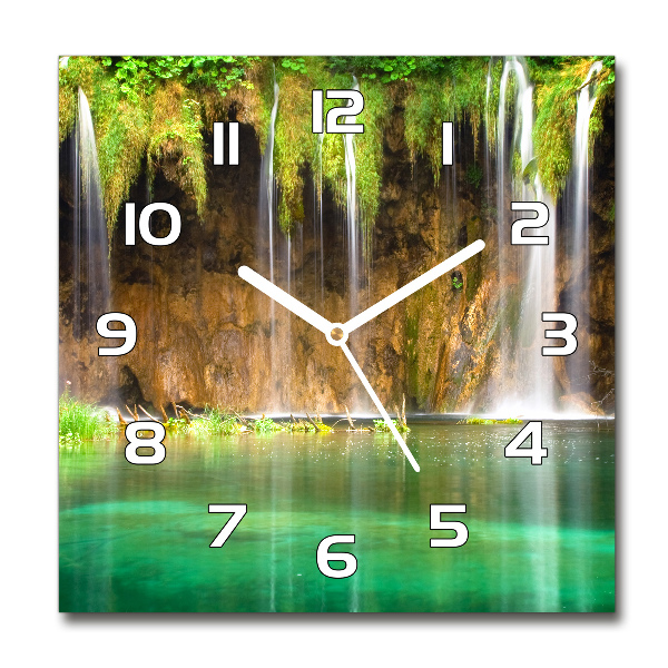 Reloj de pared cuadrado Lagos de Plitvice