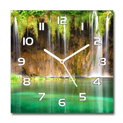 Reloj de pared cuadrado Lagos de Plitvice