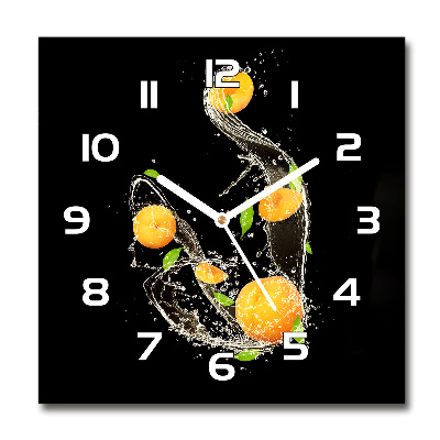 Reloj cuadrado Albaricoques y agua