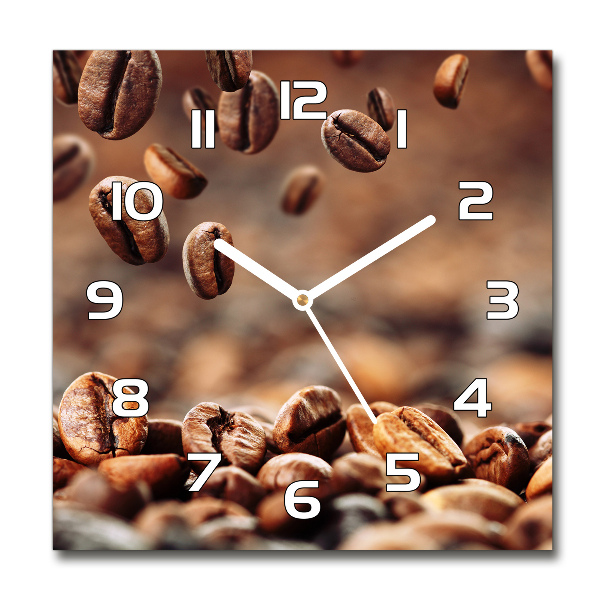 Reloj cuadrado Granos de café
