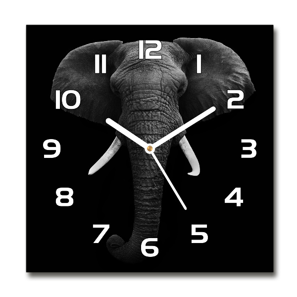 Reloj cuadrado elefante africano
