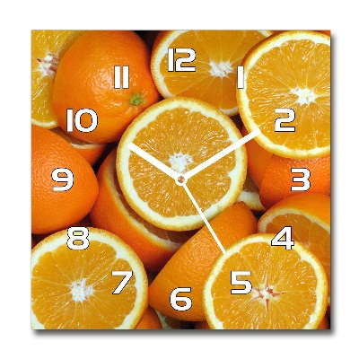 Reloj cuadrado Mitades de naranja