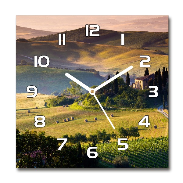 Reloj de pared cuadrado Toscana, Italia