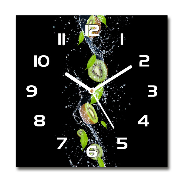 Reloj cuadrado Kiwi y agua