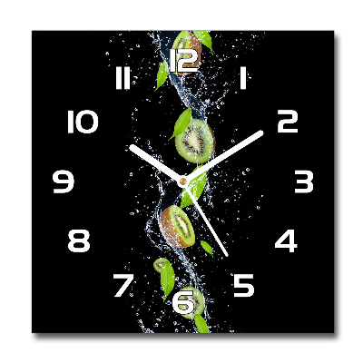 Reloj cuadrado Kiwi y agua
