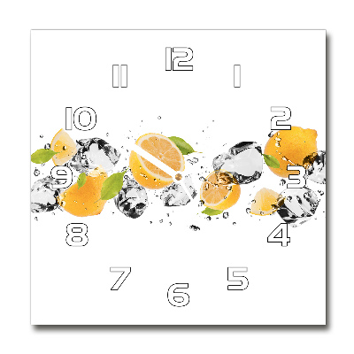 Reloj cuadrado Limón y agua