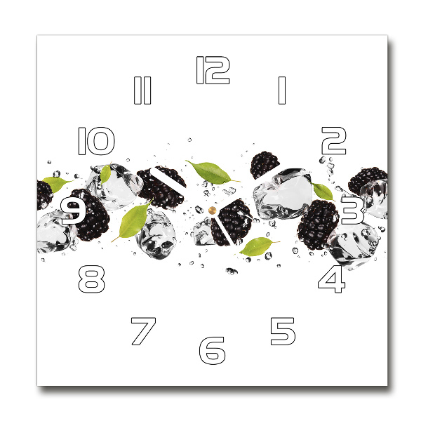 Reloj cuadrado Cerezas y agua