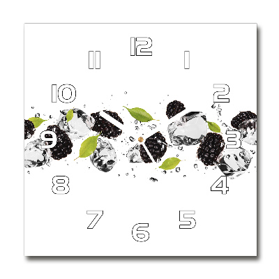 Reloj cuadrado Cerezas y agua